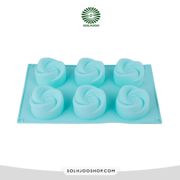 قالب سیلیکونی مافین رز پیچ 6 خانه